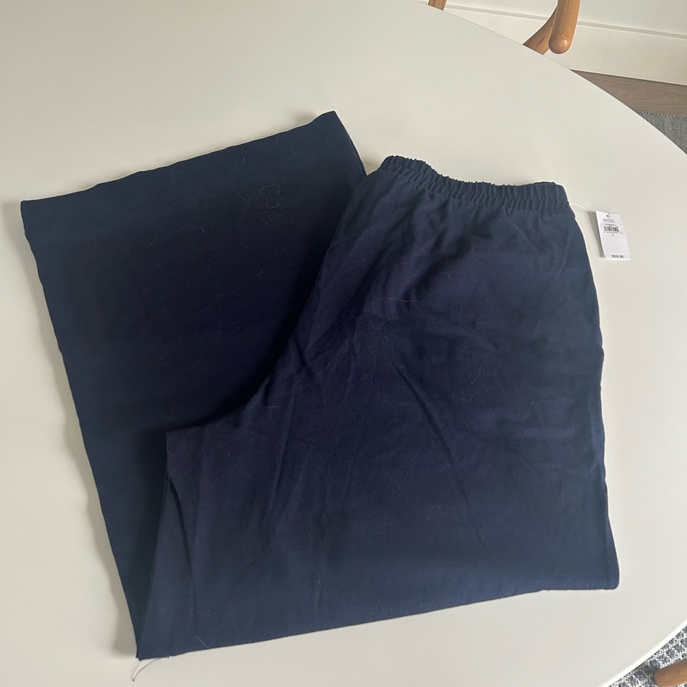 Gap organic cotton heavyweight cropped wide leg pants